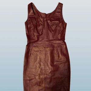 Shape FX Genuine Leather Dress Size 6 Sleek Sexy and Stylish